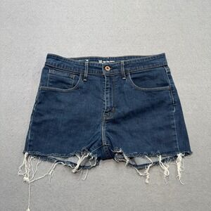 Levi's Denim Shorts Womens 30 Blue Dark Wash High Rise Skinny Cut Off Streetwear